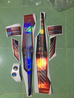 Tem sirius 110 đỏ đen crom