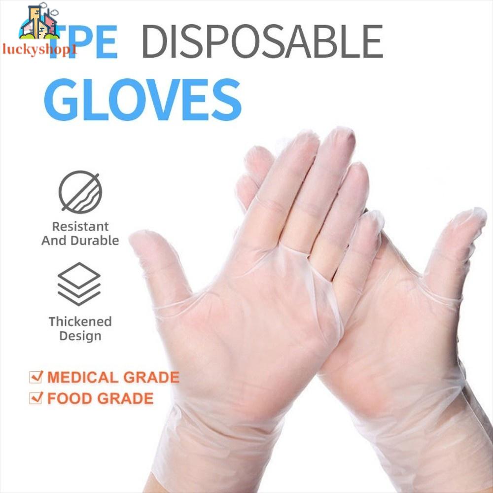 Set 100 Găng Tay Nhựa Vinyl TPE Trong Suốt Tiện Dụng Cho Phòng Thí Nghiệm #An#44629#Atg483