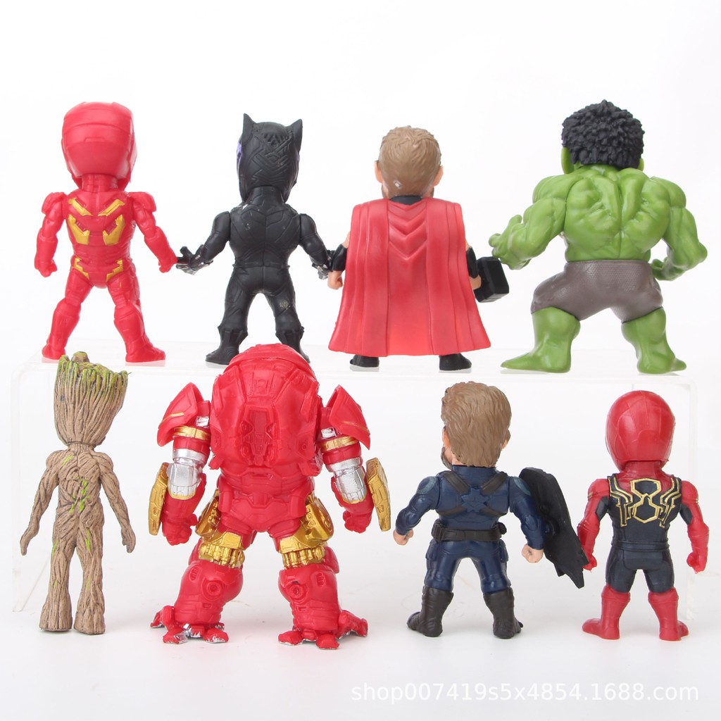 Bộ mô hình avengers đồ chơi bộ set 8 nhân vật siêu anh hùng end game marvel