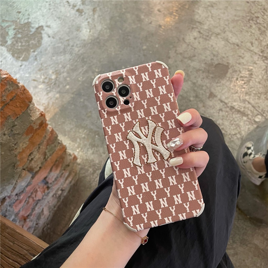 Soft Plastic Phone Case Embroidery NY suitable for iPhone12 mini 11 PRO MAX 6/6s 7/8plus SE2 X/XS XR XSMAX #HG4214
