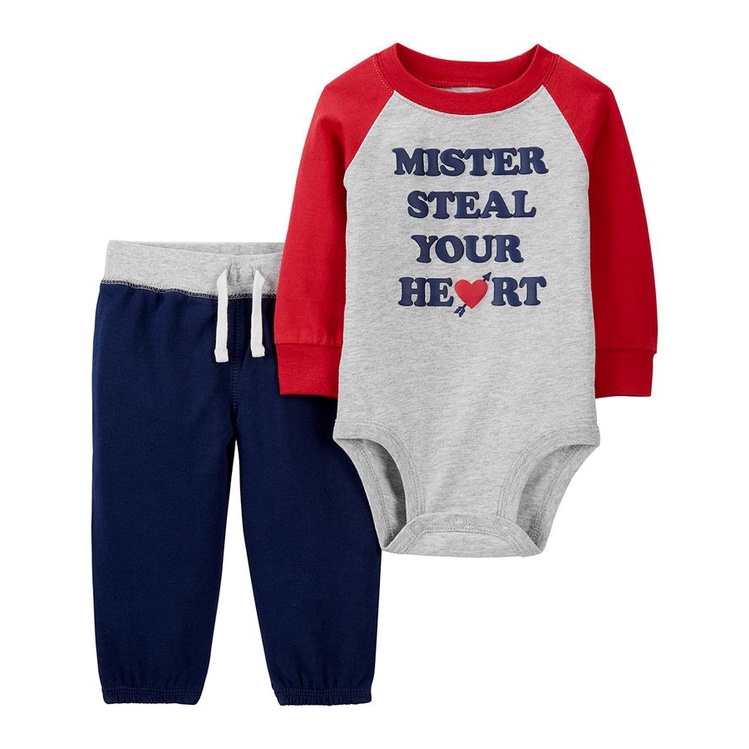 Set 2 C4RTER bodysuit và quần dài cho bé trai