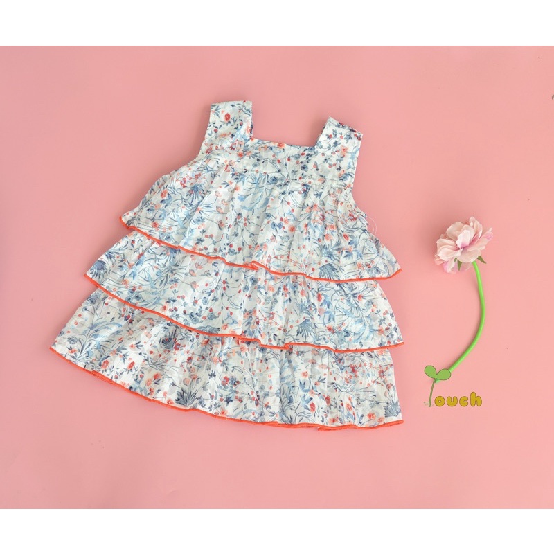 SALE Đầm xô hoa cam ba tầng Touch