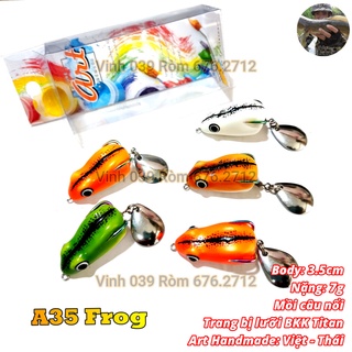 Nhái hơi a35 - mồi câu cá lóc - lưỡi bkk titan