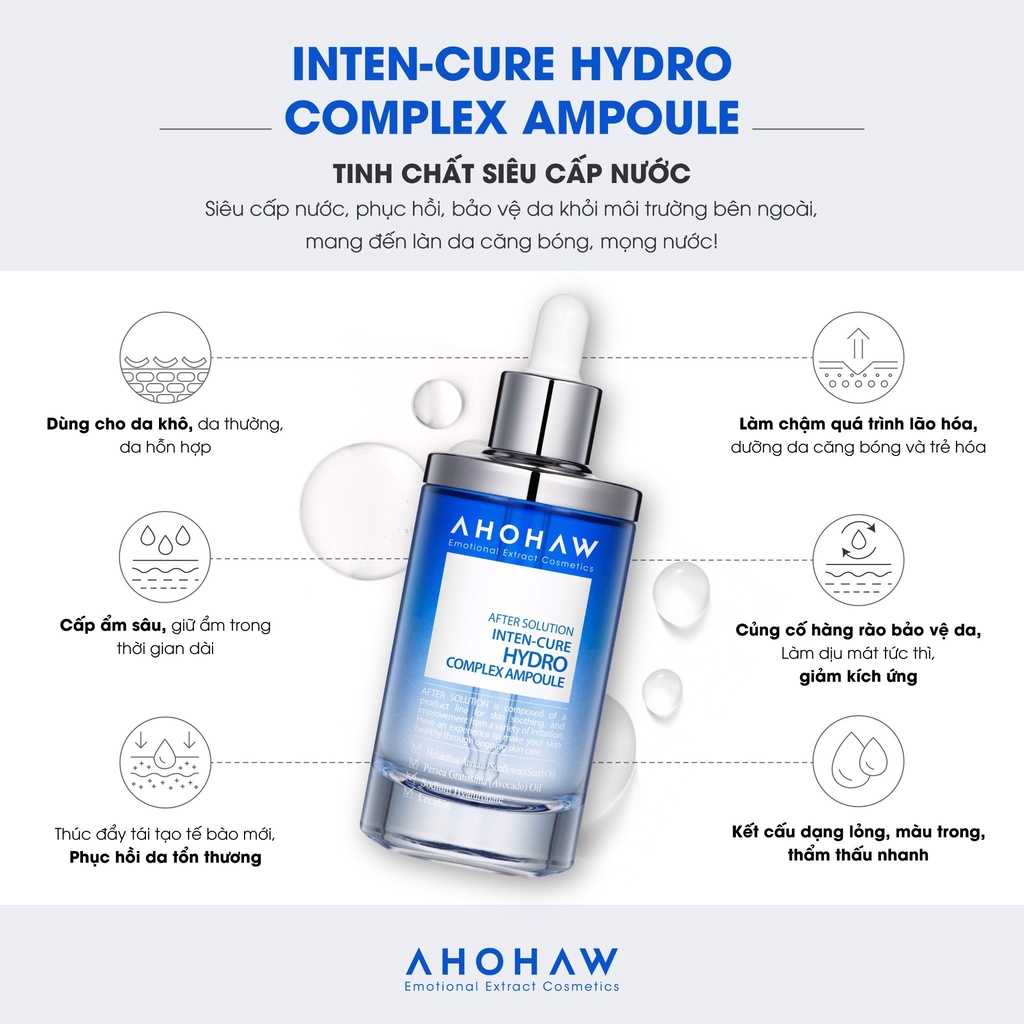 Tinh Chất Cấp Ẩm Ahohaw Inten-Cure Hydro Complex Ampoule
