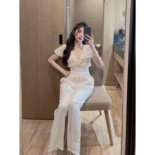 Set lụa latin siêu mềm viền bèo cột nơ siêu xinh