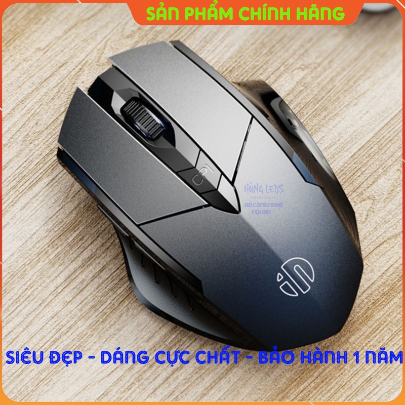 Chuột không dây pin sạc Inphic PM6 – chuột bluetooth cao cấp bấm siêu êm không cần thay pin