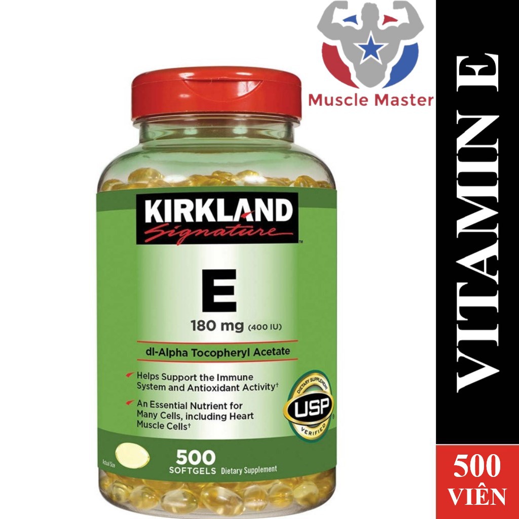 Thực Phẩm Bổ Sung Vitamin E Kirkand Vitamin E 400IU 500 Viên
