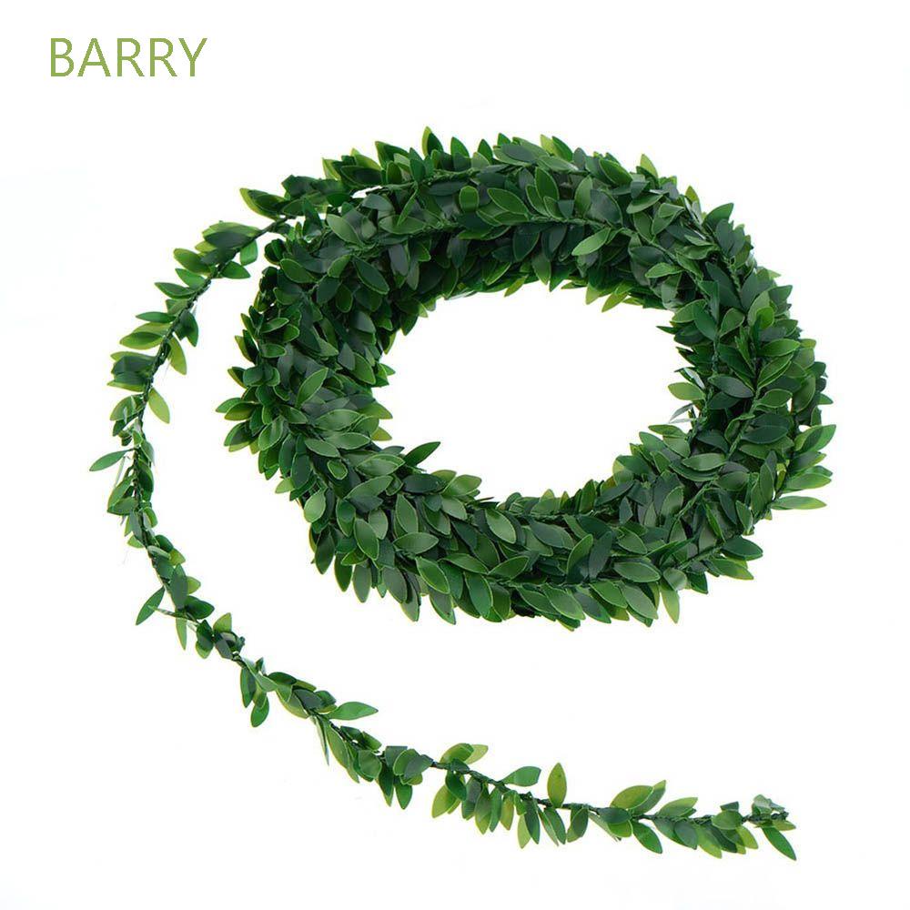 BARRY DIY Flower Vine Home Decoration Green Leaf Wreath Leaves Silk Garland Party Nylon Flower Rattan Iron Wire/Multicolor