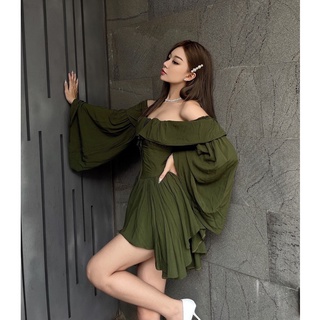 Đầm xoè thiết kế lucie - đầm xoè 01 - màu xanh