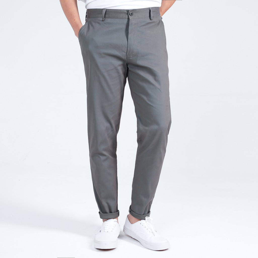 Quần Kaki Trơn Nam ROUGH Outfit Kaki Dày Dặn, Co Giãn
