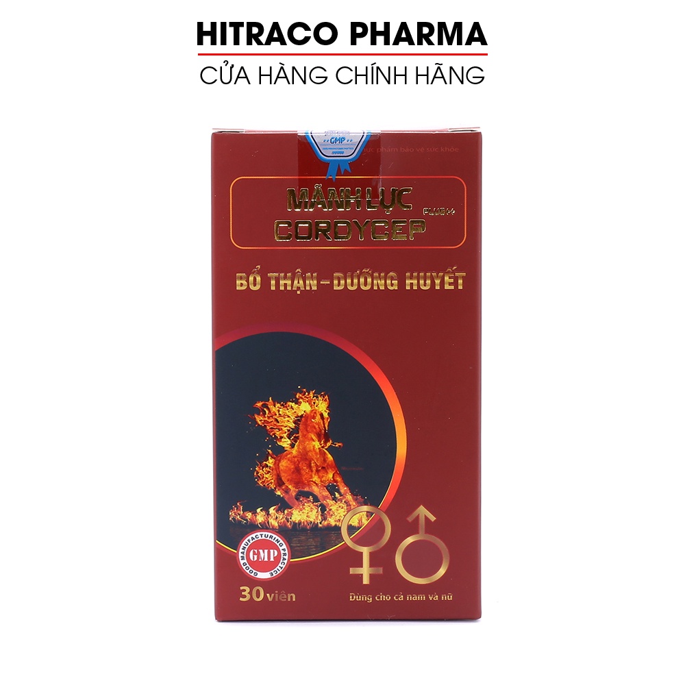 Tinh chất Hàu biển Tảo biển đỏ Cordycep tăng cường sinh lý nam, bổ thận tráng dương - Hộp 30 viên [Cordycep Plus Đỏ]