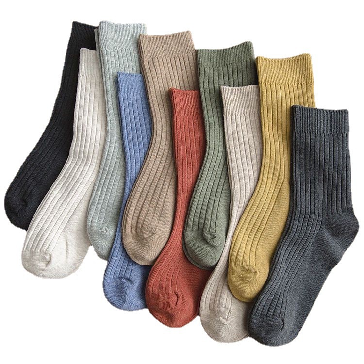 Đôi Vớ Cotton DàI MàU SắC Thu Đông