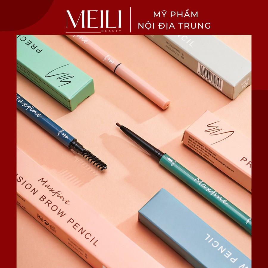 Chì Kẻ Lông Mày Maxfine Bền Màu Không Thấm Nước V ới2 Màu Tùy Chọn 1g - Meili Beauty