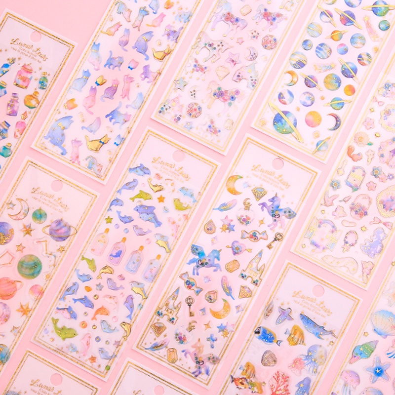Sticker Dán Trang Trí Điện Thoại Hình Hoạt Hình Xinh Xắn
