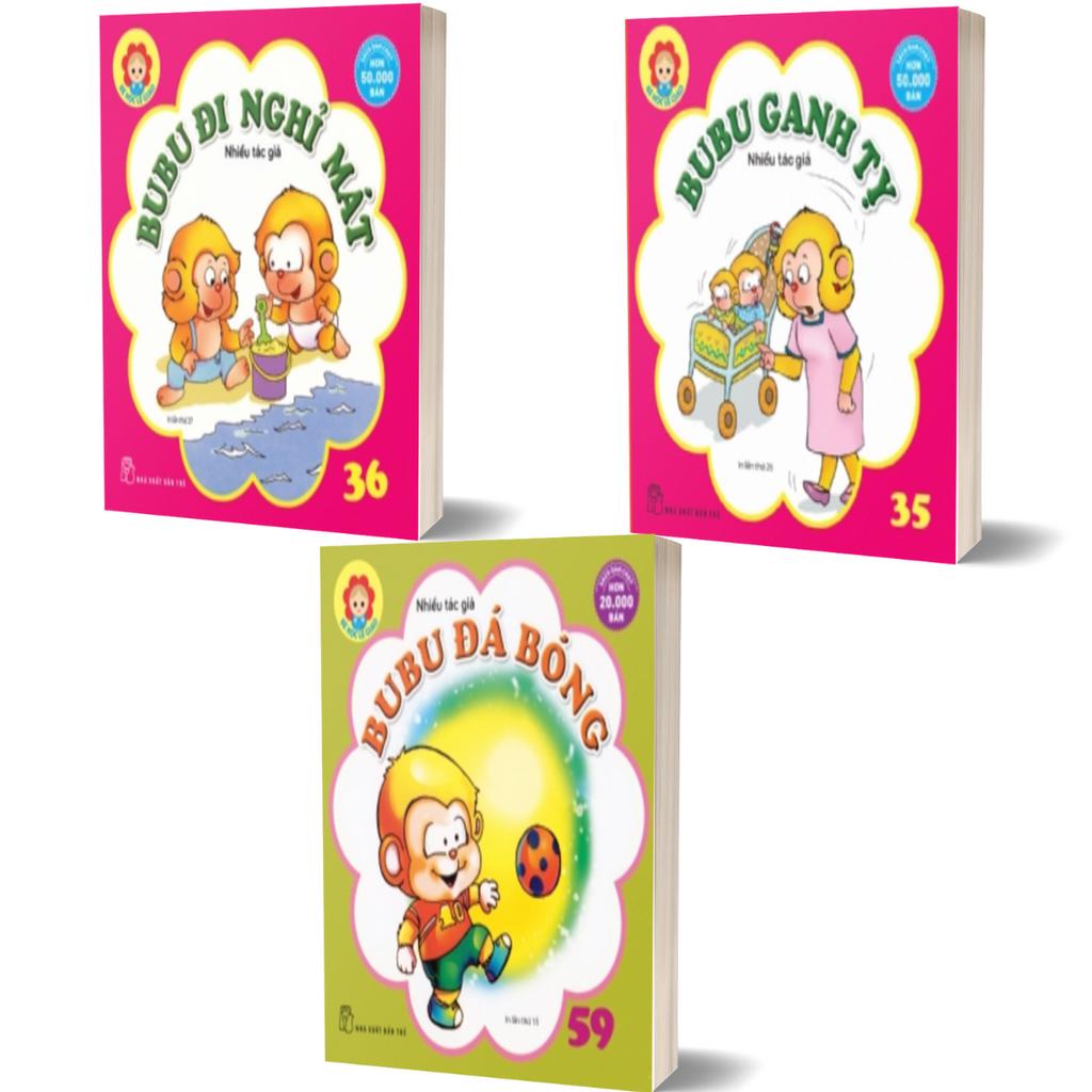 Combo sách: Bé Học Lễ Giáo- Tập 36 + 37 + 59: Bu Bu Đi Nghĩ Mát + Bóng Đá + Ganh Tỵ