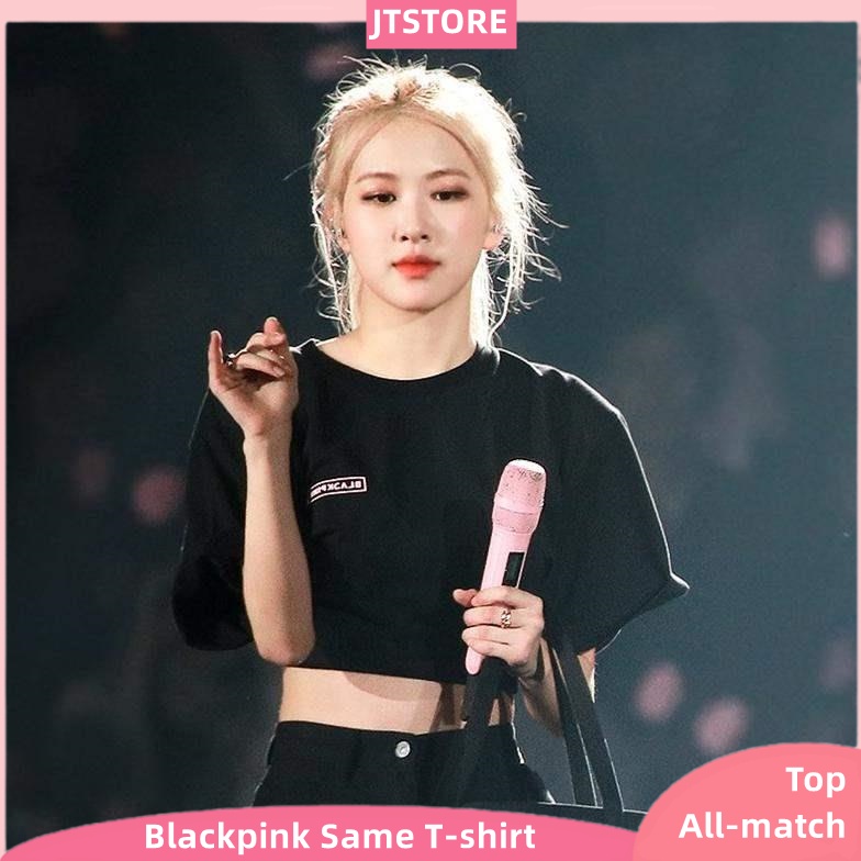 Áo Thun Ngắn Tay In Chữ Lisa Blackpink Dễ Phối Đồ