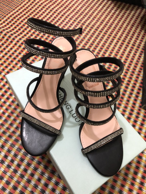 Dép cao đính đá xoắn