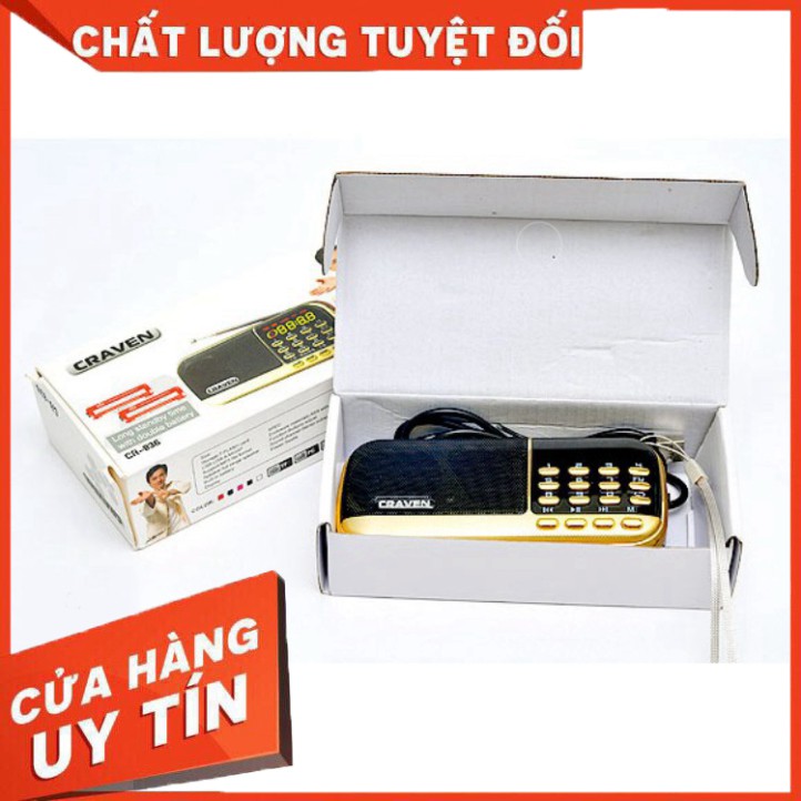 Loa Nghe Nhạc Usb Thẻ Nhớ Fm Craven Cr-836, Cr-836S