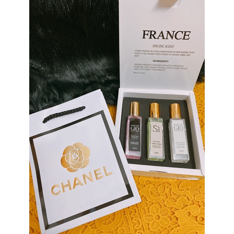 BỘ NƯỚC HOA 3 CHAI KÈM TÚI XÁCH