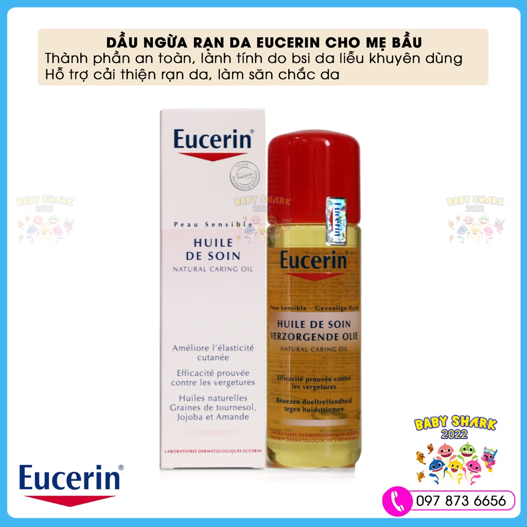 [Chính Hãng] Dầu ngừa rạn da Eucerin Nature Caring Oil 125ml