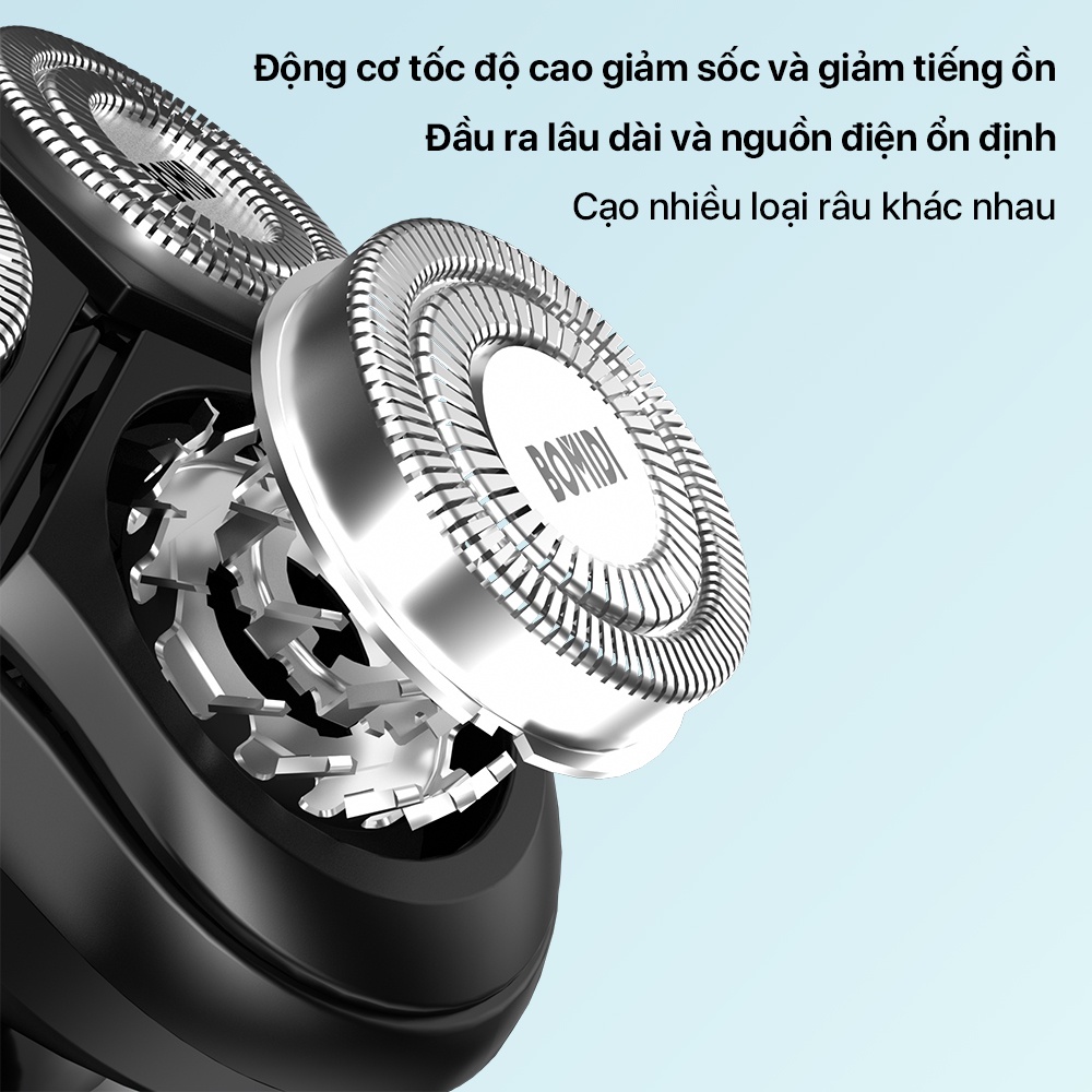 Máy Cạo Râu BOMIDI M7  - chống nước IPX7 , dao đầu3D , sạc USB Type-C