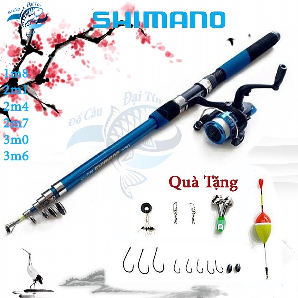 Bộ cần câu máy Shimano tặng kèm phụ kiện câu cá, đảm bảo rẻ nhất
