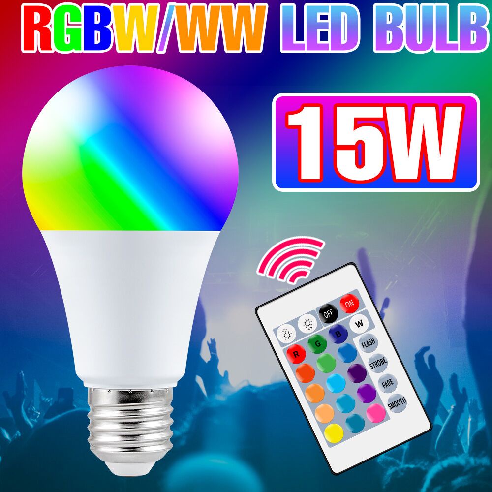 Bóng đèn OSIDEN RGBW 7W 12W 15W thay đổi màu sắc kèm điều khiển từ xa cho trang trí nhà cửa bữa tiệc