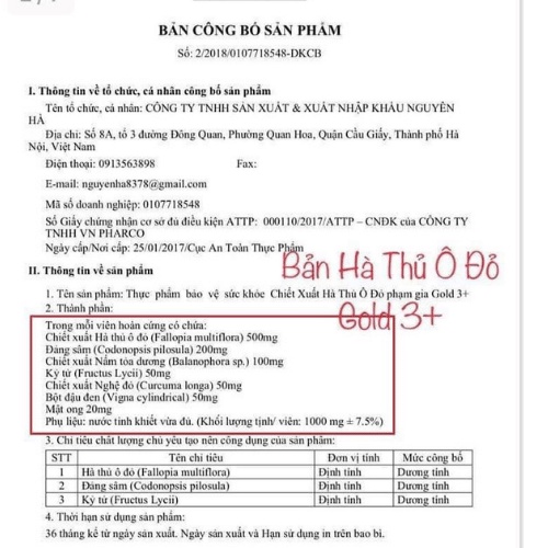 {MỚI}HÀ THỦ Ô ĐỎ PHẠM GIA mẫu nhỏ (120gr) Đen Tóc Đỏ Da Không Lo Bạc Sớm