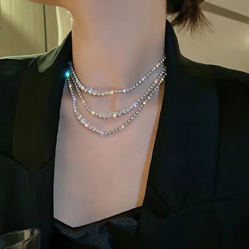 Hàng Mới Về Vòng Đeo Sát Dây Xích Nhiều Lớp Thiết Kế Đơn Giản Cá Tính Thời Trang Nhật Hàn Cho Nữ