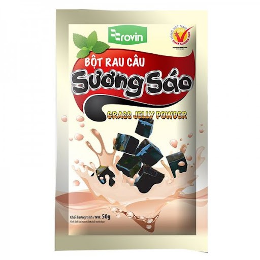Bột Rau Câu Sương Sáo Đen Rovin HỘP 5 GÓI