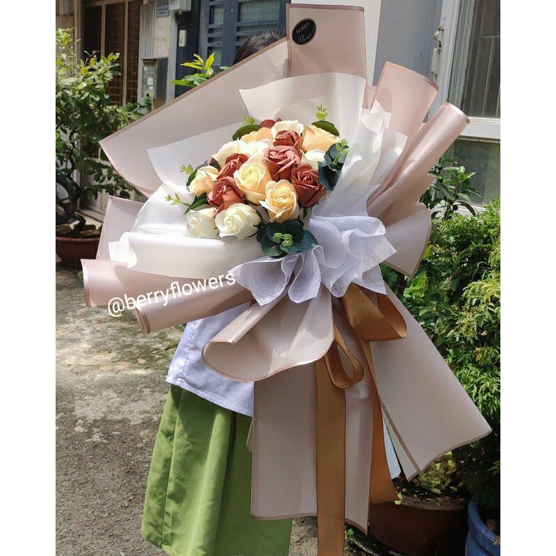 (het)bó hoa sáp thơm mix màu(ảnh thật)