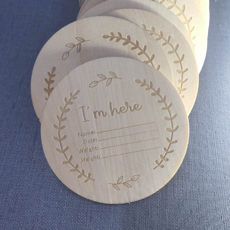 Set 2 Tấm Thẻ Ghi Âm Theo Tháng Làm Phụ Kiện Chụp Ảnh Cho Bé Sơ Sinh