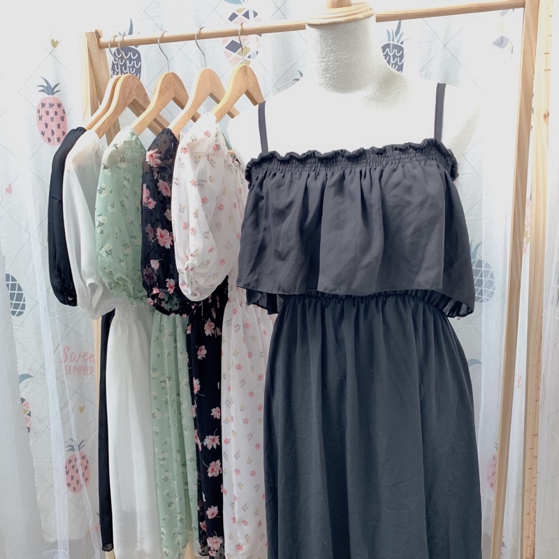 Đầm nữ hai dây ,đầm maxi đi biển, đầm hai dây đơn giản, siêu xinh