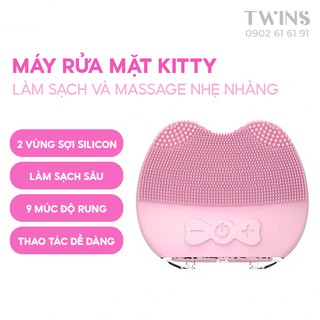 Máy Rửa Mặt Kitty Phiên Bản 2021 Blingbelle Công Nghệ Sóng Âm 9 Mức Độ Rung, Làm Sạch Sâu, Nâng Cơ