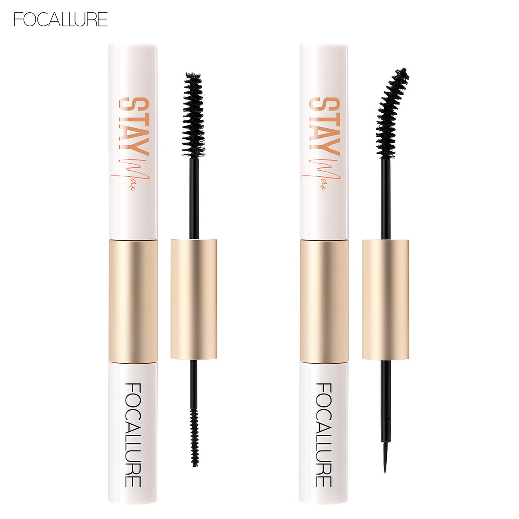 Mascara Kiêm Bút Kẻ Mắt / Chuốt Mi Dạng Sợi FOCALLURE 2 Trong 1 Chống Thấm Nước Lâu Trôi 28g