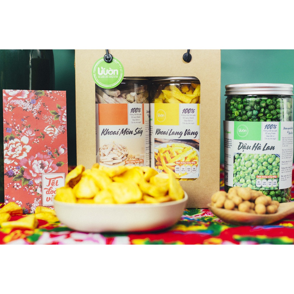 SET QUÀ TẾT NHƯ Ý - COMBO 2 HŨ QUÀ TẶNG HẠT DINH DƯỠNG, HẠT MIX, TRÁI CÂY SẤY, BÁNH KẸO TẾT, ĐỒ ĂN VẶT VƯỜN ORGANIC | BigBuy360 - bigbuy360.vn