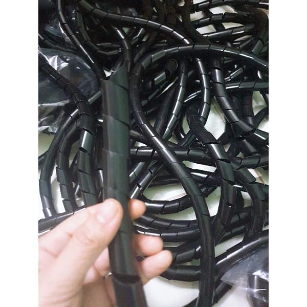 Dây xoắn ruột gà phi 20 màu đen