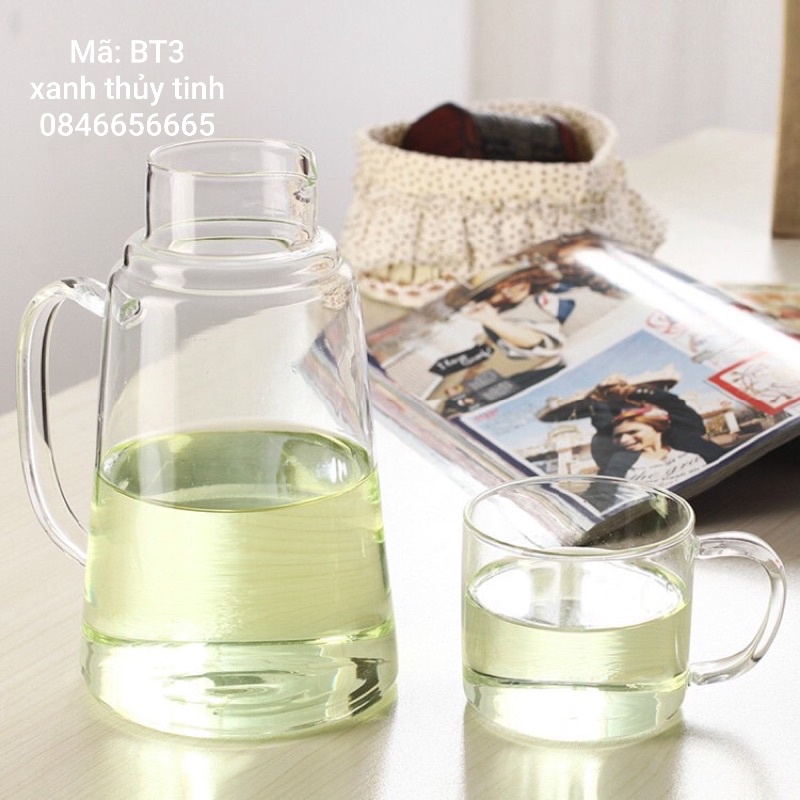 Bình thủy tinh nắp cốc 2 trong 1(có cốc úp)