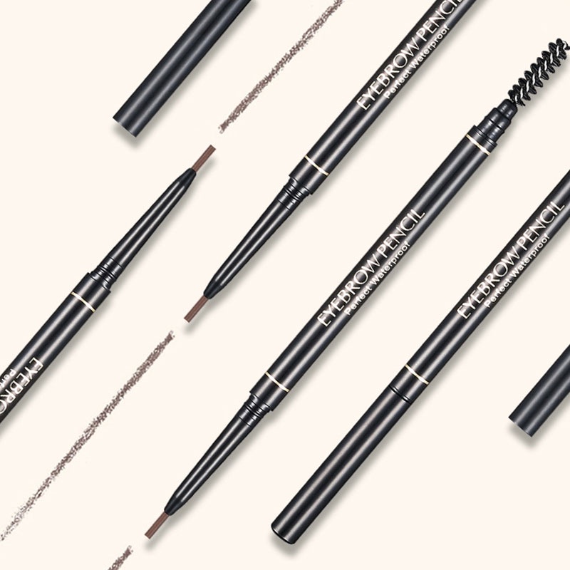 Bút Chì Kẻ Lông Mày Hai Đầu Siêu Mịn 1.5mm Không Thấm Nước Và Mồ Hôi Không Phai Màu