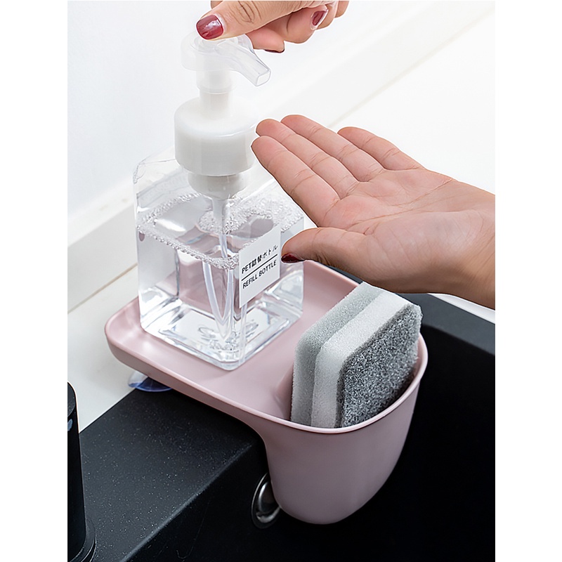 Giá Đỡ Xà Phòng / Miếng Rửa Chén Gắn Vòi Nước Bồn Rửa Nhà Bếp Đa Năng Tiện Dụng