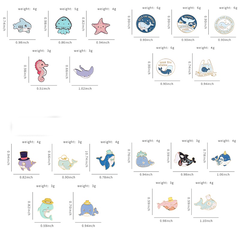 Ghim Cài Áo Hình Cá Heo Hoạt Hình Đáng Yêu