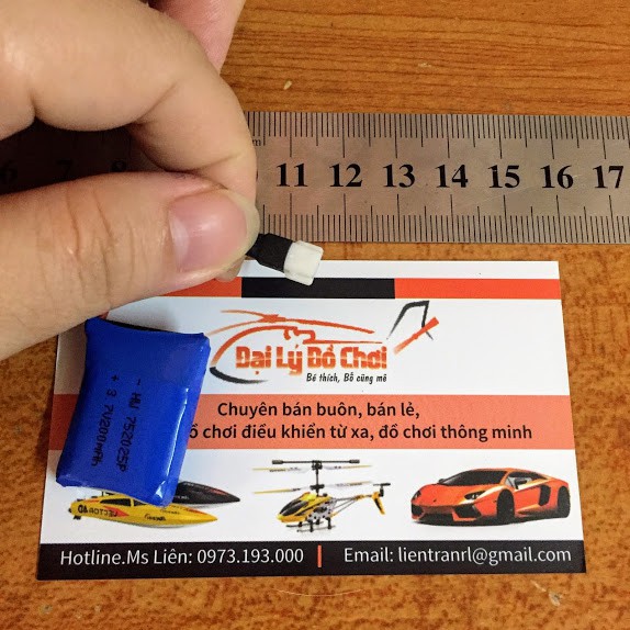 saigontoyvn Pin sạc 3.7v dung lượng 200mAh dành cho máy bay syma x4, x11, x13 NEW