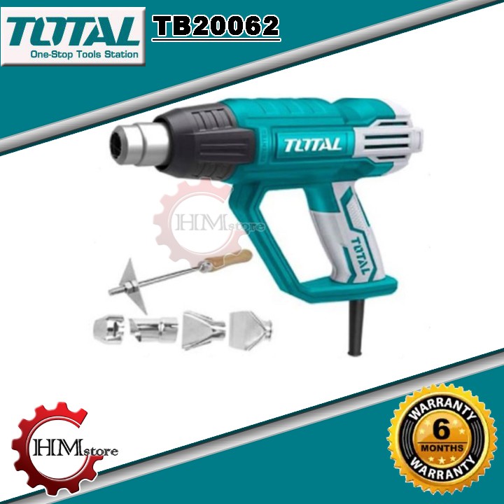 [100% Chính hãng] Bộ máy thổi nhiệt, thổi hơi nóng TOTAL TB20062 2000w bảo hành 3 tháng