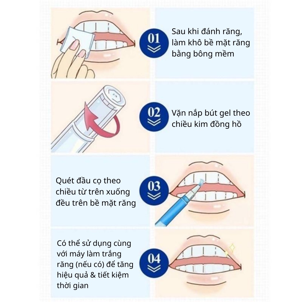 Bút làm trắng răng SMILEKIT, bút gel dưỡng trắng răng tại nhà
