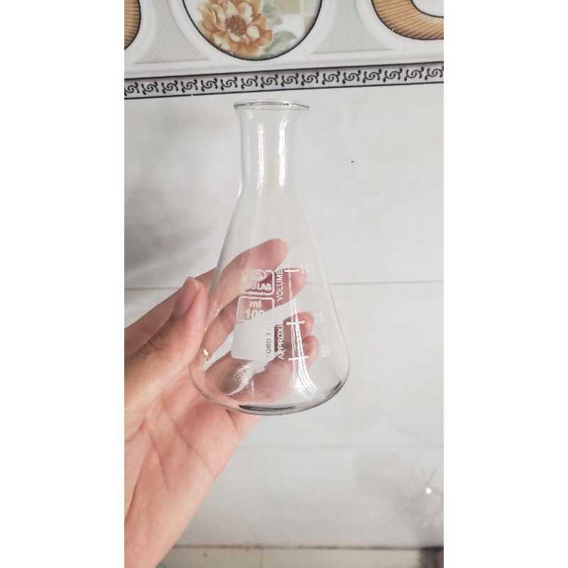 [ HÀNG ĐỨC] BÌNH TAM GIÁC, BÌNH NÓN THỦY TINH 100ml