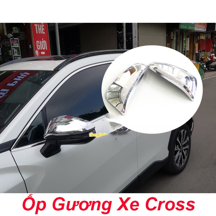 Ốp Gương Cho Xe Toyota Cross 2020 2021 2022 Mạ Crom Cao Cấp