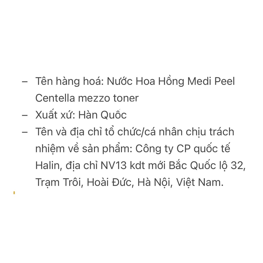 Toner căng bóng Medi-peel Centella mezzo medipeel