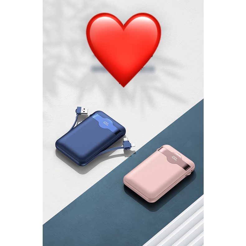 CHÍNH HÃNG  Remax RPP-280 Sạc dự phòng dung lượng 10.000mAh kèm dây sạc ip type c usb sạc nhanh 22.5W nhỏ gọn