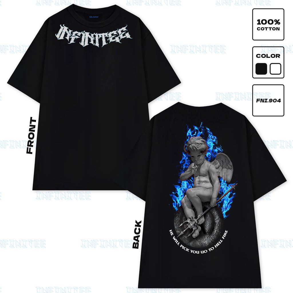 Áo thun INFINITEE Fni0904, Thun 100% Cotton - form rộng Unisex.