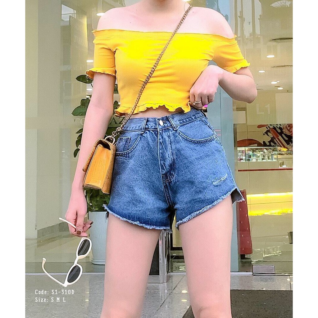 Quần Short Jeans Nữ Kiểu Trơn Cá Tính | Ảnh Thật | Quần Đùi jean Nữ OZ310